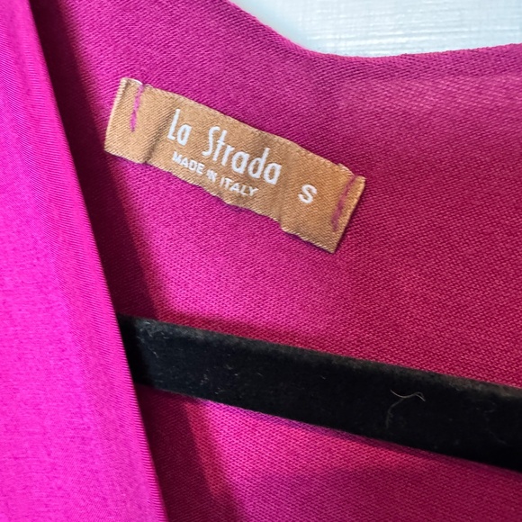 Elegant La Strada Silk Tie Dress in Fuschia, Size Small, EUC - Picture 5 of 11